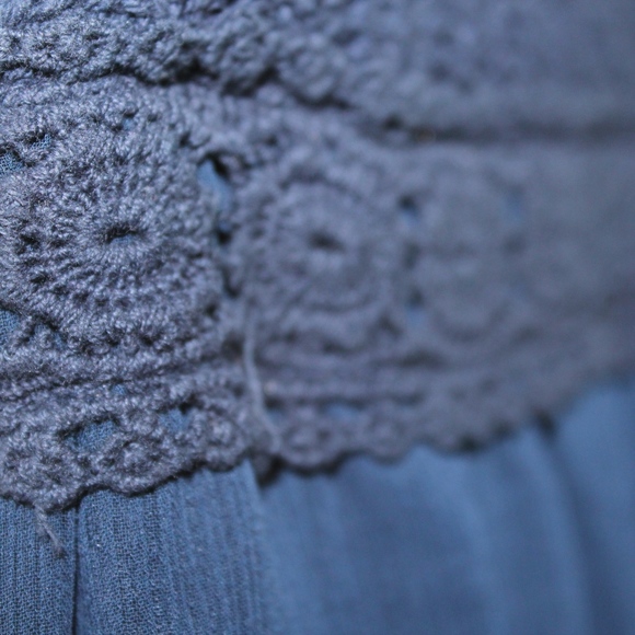 Crochet Top Navy Dress - Picture 6 of 8